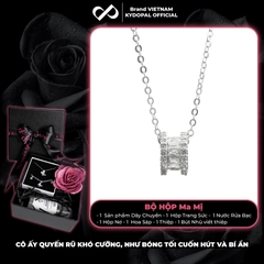 Dây chuyền bạc nữ KYDOPAL mặt hộp nạm đá Baguette cá tính trang sức bạc 925 - PAL9C3C8