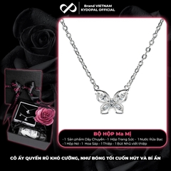 Dây chuyền bạc nữ KYDOPAL hồ điệp đính đá cá tính giọt nước dây hoa chặn trang sức bạc 925 - PAL93C31