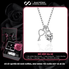 Dây chuyền bạc nữ KYDOPAL vòng cổ cá tính chìa khóa trái tim đá trắng trang sức bạc 925 - PAL9C3C46