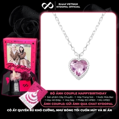 Dây chuyền bạc nữ KYDOPAL mẫu cá tính hạt mix mặt tim hồng blink lấp lánh trang sức 925 - PAL9C3C67