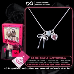 Dây chuyền bạc nữ KYDOPAL cá tính treo Charm nơ thắt, ngôi sao và tim hồng dễ thương - PAL9C3C38