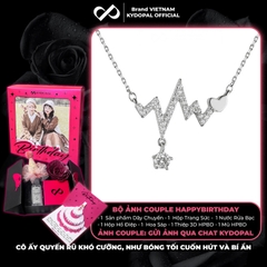 Dây chuyền bạc nữ KYDOPAL nhịp tim cá tính đính đá xinh xắn trang sức bạc cao cấp - PAL9C3C13