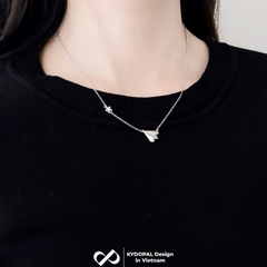 Dây chuyền bạc nữ KYDOPAL mẫu máy bay giấy cá tính trang sức bạc 925 - PAL9C3C23