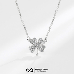 Dây chuyền bạc nữ KYDOPAL cỏ bốn lá cá tính đính đá nhỏ mini nữ tính trang sức bạc 925 - PAL9C3C11