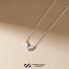 Dây chuyền bạc nữ KYDOPAL cá tính trái tim trơn bóng trang sức bạc 925 - PAL9C3C14