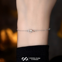 Lắc tay bạc nữ KYDOPAL Vòng tay tim lồng mini xinh xắn trang sức bạc 925 - PAL9C3L35