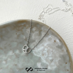 Dây chuyền bạc nữ KYDOPAL mặt trái tim xoắn đá nhỏ cá tính trang sức bạc 925 - PAL9C3C45