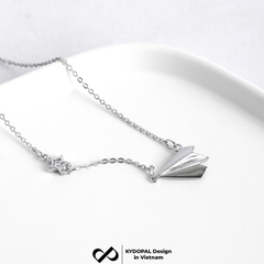 Dây chuyền bạc nữ KYDOPAL mẫu máy bay giấy cá tính trang sức bạc 925 - PAL9C3C23