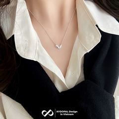 Dây chuyền bạc nữ KYDOPAL cá tính trái tim trơn bóng trang sức bạc 925 - PAL9C3C14