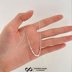 Dây chuyền bạc nữ KYDOPAL vòng cổ cá tính mặt chuỗi hạt vuông cá tính trang sức bạc 925 - PAL9C3C56