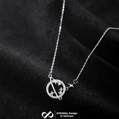 Dây chuyền bạc nữ KYDOPAL cá tính mặt trái đất đính đá nữ tính trang sức bạc 925 - PAL9C3C21