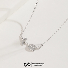 Dây chuyền bạc nữ KYDOPAL vòng cổ cá tính cánh hoa hồng nữ tính trang sức bạc 925 - PAL9C3C35
