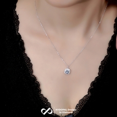 Dây chuyền bạc nữ KYDOPAL mặt vuông cá tính đính đá cao cấp trang sức bạc 925 - PAL9C3C25