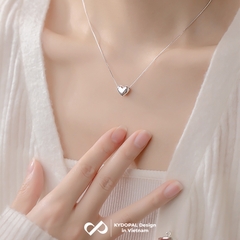 Dây chuyền bạc nữ KYDOPAL mặt tim phồng cá tính trang sức bạc 925 - PAL9C3C4