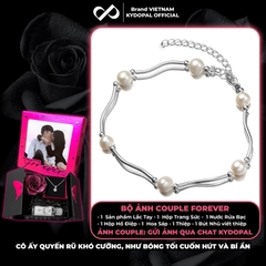 Lắc tay bạc nữ KYDOPAL vòng tay hạt trai nước ngọt mix ống bạc xoắn nữ tính trang sức bạc 925 - PAL9C3L53