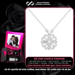 Dây chuyền bạc nữ KYDOPAL mẫu cỏ bốn 4 lá cá tính đá ghép hai trái tim trang sức 925 - PAL9C3C29