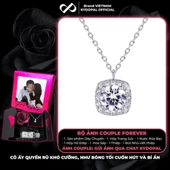 Dây chuyền bạc nữ KYDOPAL mặt vuông cá tính đính đá cao cấp trang sức bạc 925 - PAL9C3C25
