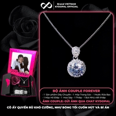 Dây chuyền bạc nữ KYDOPAL mặt đá tròn cá tính nạm đá cao cấp trang sức bạc 925 - PAL9C3C26