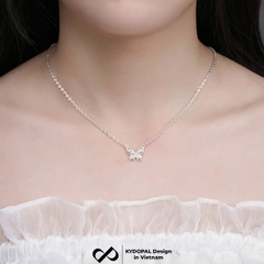 Dây chuyền bạc nữ KYDOPAL hồ điệp đính đá cá tính giọt nước dây hoa chặn trang sức bạc 925 - PAL93C31