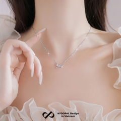 Dây chuyền bạc nữ KYDOPAL nơ cá tính tiểu thư basic trang sức bạc 925 - PAL9C3C5