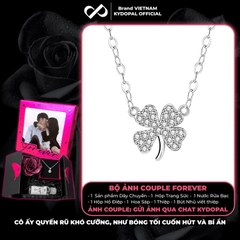 Dây chuyền bạc nữ KYDOPAL cỏ bốn lá cá tính đính đá nhỏ mini nữ tính trang sức bạc 925 - PAL9C3C11