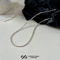 Dây chuyền bạc nữ KYDOPAL vòng cổ cá tính hạt bạc vỡ dây trơn trang sức bạc cao cấp - PAL9C3C57
