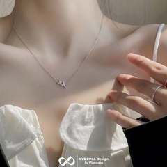 Dây chuyền bạc nữ KYDOPAL mẫu sao đôi cá tính lấp lánh trang sức bạc 925 - PAL9C3C18