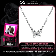 Dây chuyền bạc nữ KYDOPAL hồ điệp đính đá cá tính giọt nước dây hoa chặn trang sức bạc 925 - PAL93C31