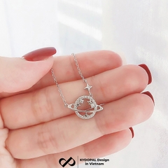 Dây chuyền bạc nữ KYDOPAL cá tính mặt trái đất đính đá nữ tính trang sức bạc 925 - PAL9C3C21