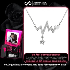 Dây chuyền bạc nữ KYDOPAL nhịp tim cá tính đính đá xinh xắn trang sức bạc cao cấp - PAL9C3C13