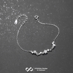 Lắc tay bạc nữ KYDOPAL dải sao đính đá Shining Star nhẹ nhàng sang trọng trang sức 925 - PAL9C8L13