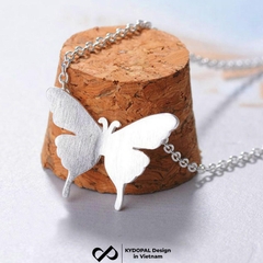 Dây chuyền bạc nữ KYDOPAL hồ điệp cá tính trơn basic trang sức bạc cao cấp - PAL9C3C10