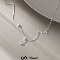 Dây chuyền bạc nữ KYDOPAL cá tính dây hạt lấp lánh mix hạt đá nữ tính trang sức bạc cao cấp - PAL9C3C16