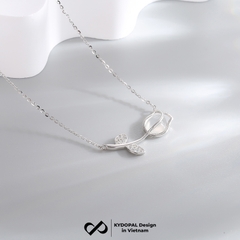 Dây chuyền bạc nữ KYDOPAL vòng cổ cá tính cánh hoa hồng nữ tính trang sức bạc 925 - PAL9C3C35