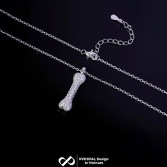 Dây chuyền bạc nữ KYDOPAL vòng cổ cá tính mặt xương đính đá trang sức bạc cao cấp - PAL9C3C68