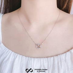 Dây chuyền bạc nữ KYDOPAL cá tính mặt trái đất đính đá nữ tính trang sức bạc 925 - PAL9C3C21