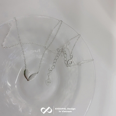 Dây chuyền bạc nữ KYDOPAL cá tính trái tim trơn bóng trang sức bạc 925 - PAL9C3C14