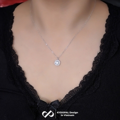 Dây chuyền bạc nữ KYDOPAL mặt vuông cá tính đính đá cao cấp trang sức bạc 925 - PAL9C3C25