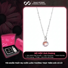 Dây chuyền bạc nữ KYDOPAL vòng cổ đá mặt tròn moonstone mini xinh xắn - PAL9C3C58