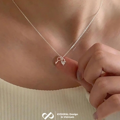 Dây chuyền bạc nữ KYDOPAL vòng cổ cá tính chìa khóa trái tim đá trắng trang sức bạc 925 - PAL9C3C46