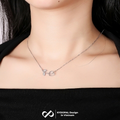 Dây chuyền bạc nữ KYDOPAL vòng cổ cá tính cánh hoa hồng nữ tính trang sức bạc 925 - PAL9C3C35