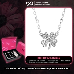 Dây chuyền bạc nữ KYDOPAL cỏ bốn lá cá tính đính đá nhỏ mini nữ tính trang sức bạc 925 - PAL9C3C11