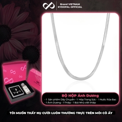 Dây chuyền bạc nữ KYDOPAL sợi mì dẹt bản rộng cá tính trang sức bạc cao cấp - PAL9C3C53