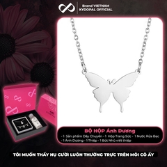 Dây chuyền bạc nữ KYDOPAL hồ điệp cá tính trơn basic trang sức bạc cao cấp - PAL9C3C10