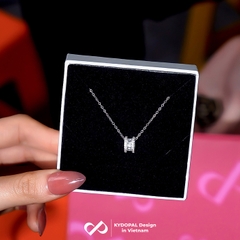 Dây chuyền bạc nữ KYDOPAL mặt hộp nạm đá Baguette cá tính trang sức bạc 925 - PAL9C3C8