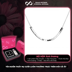 Dây chuyền bạc nữ KYDOPAL vòng cổ cá tính mặt chuỗi hạt vuông cá tính trang sức bạc 925 - PAL9C3C56