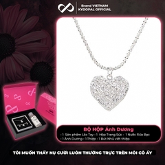 Dây chuyền bạc nữ KYDOPAL vòng cổ cá tính dây xù kim tuyến treo mặt tim phay cát bản to trang sức bạc 925 - PAL9C3C59