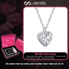 Dây chuyền bạc nữ KYDOPAL mặt trái tim đính đá viền cao cấp trang sức bạc 925 - PAL9C3C12
