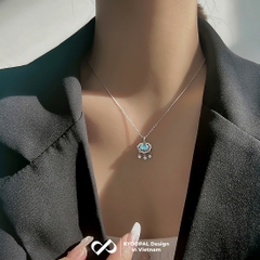 Dây chuyền bạc nữ KYDOPAL Mặt khóa trường mệnh gắn đá màu đổi sắc trang sức bạc 925 - PAL9C3C44