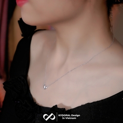 Dây chuyền bạc nữ KYDOPAL cá tính trái tim trơn bóng trang sức bạc 925 - PAL9C3C14